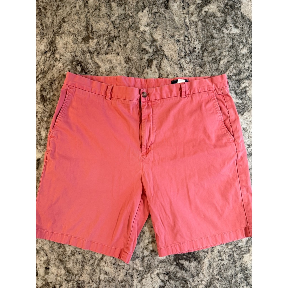 Vineyard Vines Mens‎ Breaker Shorts Salmon Pink Cotton Stretch Chino Size 42